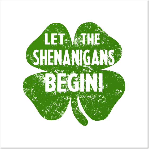 Let The Shenanigans Begin Funny St Patrick's Day Irish Wall Art by LEGO